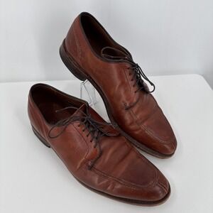 Allen Edmonds Lasalle split & moc tow Brown Men Dress Shoes 10D made USA
